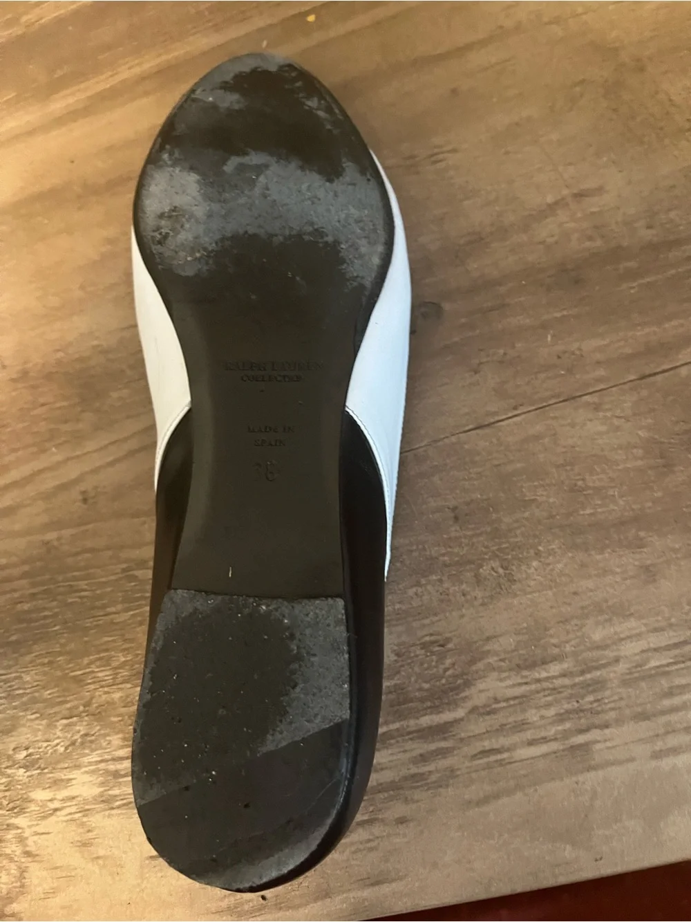 Authentic Ralph Lauren Vintage Purple Label Leather Ballet Flats